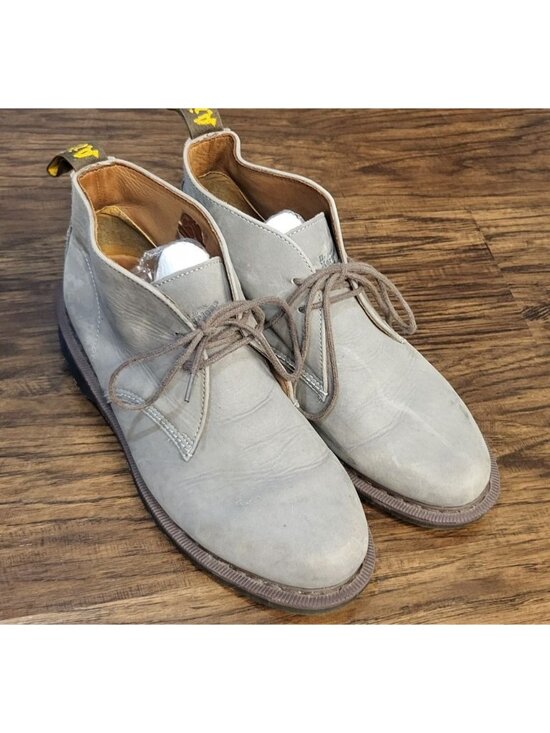 Dr. Martens Gray Air Wair Suede Lace Up Chukka Dress Boots SZ 10 Dressy Office main image 6